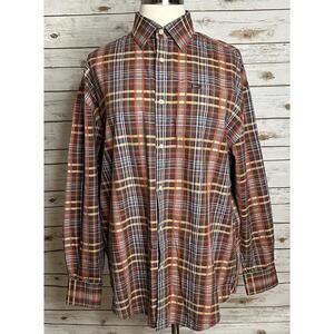Vintage Enyce Y2K brown plaid long sleeve button-up shirt